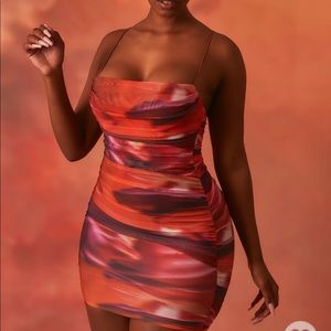 Oh Polly Ruched Bodycon Dress